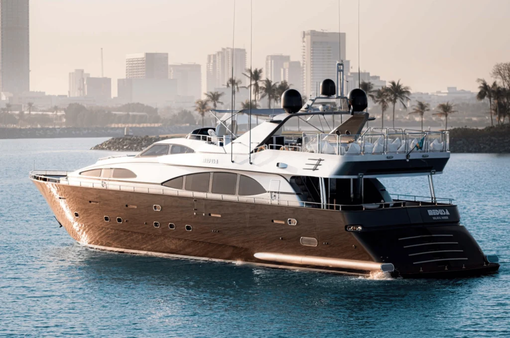 Book 100FT AZIMUT best premium yacht with rsy yacht rental in dubai