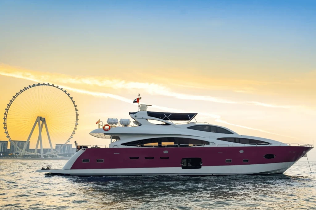 book best premium yacht rental with RSY yachts 110 ft kan in dubai