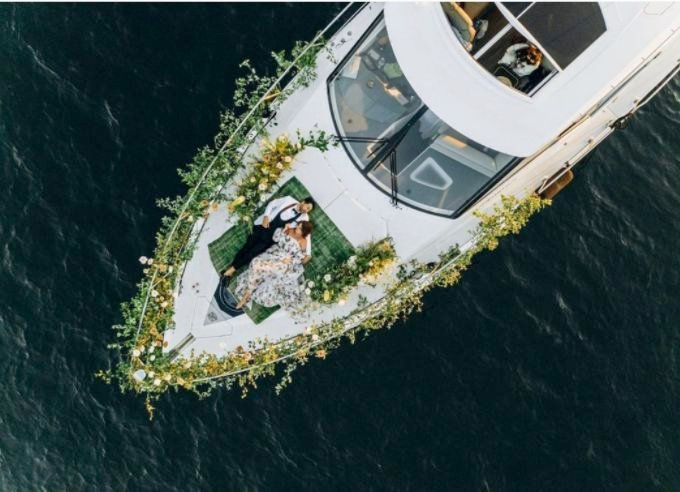 New Year yacht decoration Dubai Marina celebration