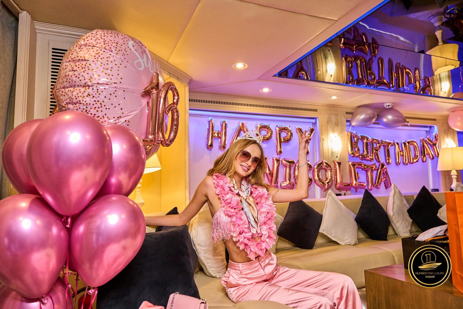 Birthday yacht party Dubai Marina