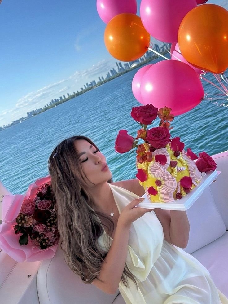 Luxury birthday yacht setup Dubai Marina