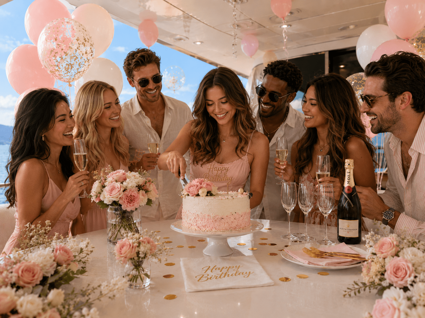 Standard birthday yacht package Dubai Marina