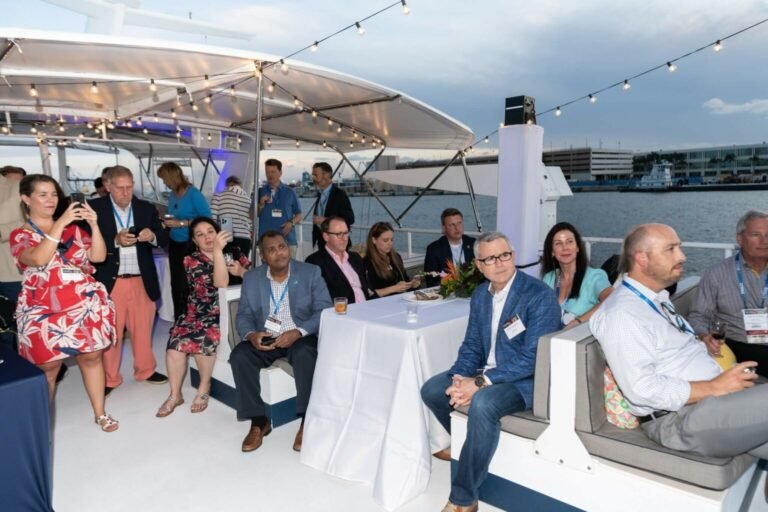 Corporate business meeting aboard a yacht in Dubai