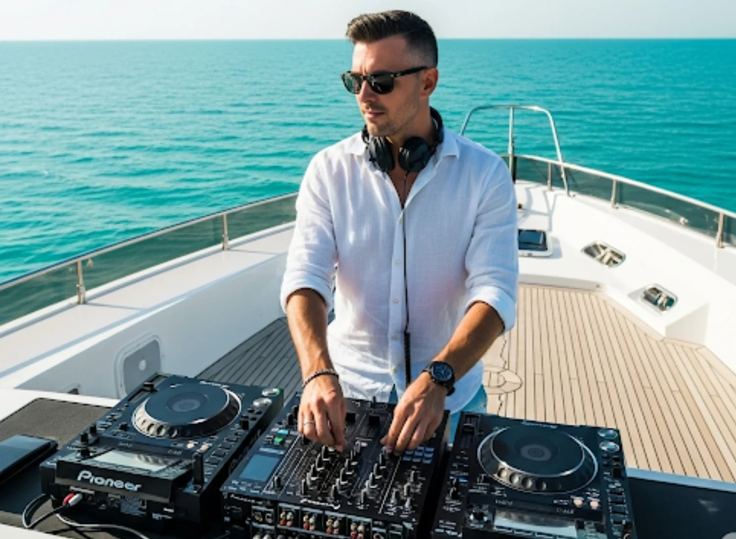 DJ entertainment at corporate yacht party in Dubai