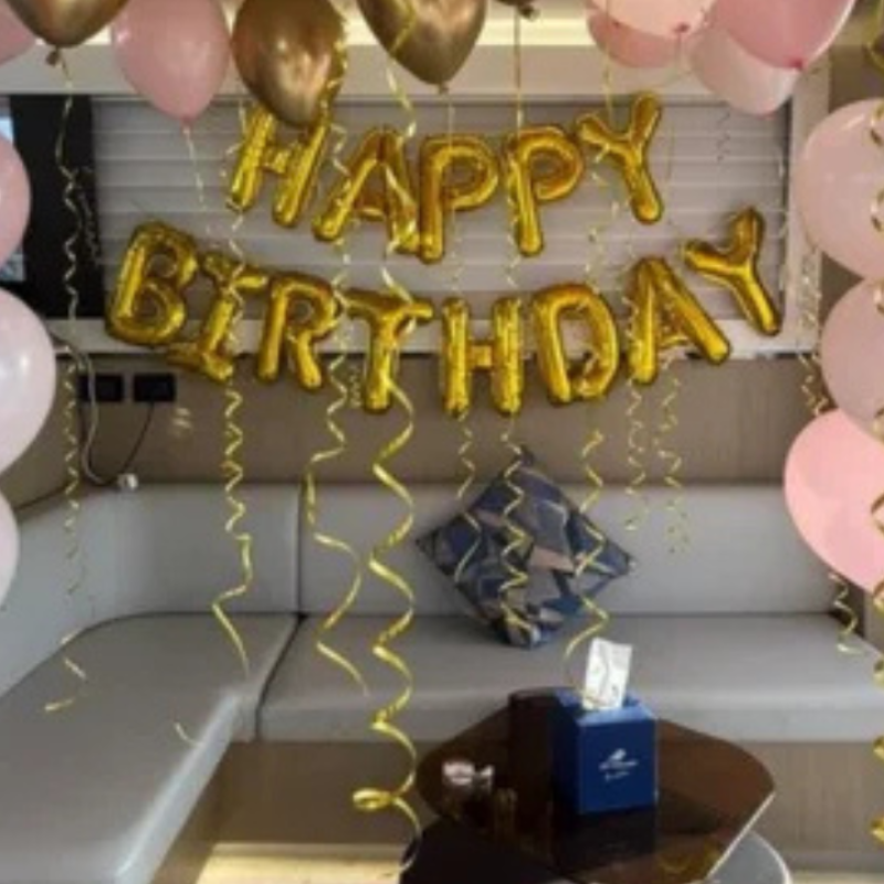 Birthday Party yacht rental in dubai yacht decoration
